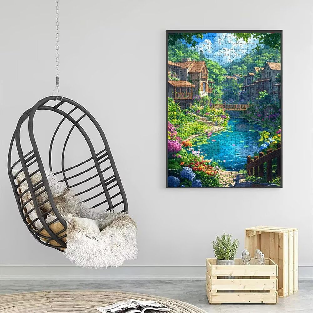 Puzzle 4000 Pezzi, Città Fiume 3D Puzzle per Adulti Impegnativo, Educa Puzzles Artistico, Divertente E Stimolante Puzzles Decorativo per La Famiglia, Regalo e Decorazione Pareti DX0YL6-936