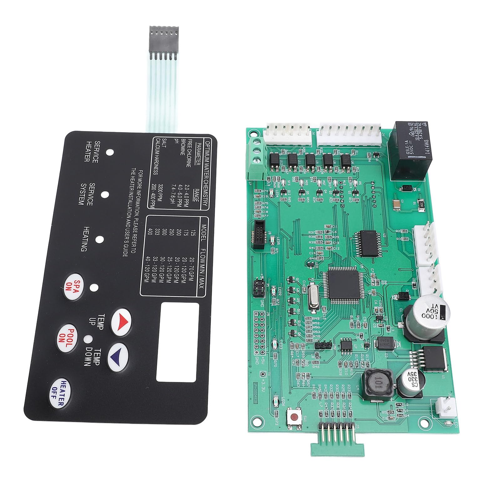 CFTGIW Pool Heater Control Board with Switch Membrane Pad 42002?0007S for Pentair MasterTemp NA LP Series Pool Spa Heater Swimming Pool Heaters Control Board