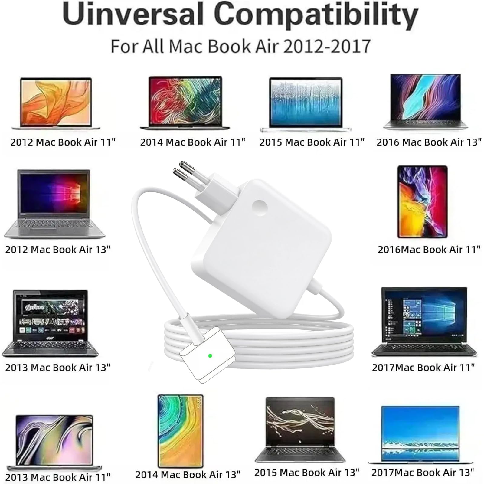 Pour Chargeur Pour Macbook Air-Pro 60W, Compatible Avec Mac Book Air 11 13 2012 2013 2014 2015
