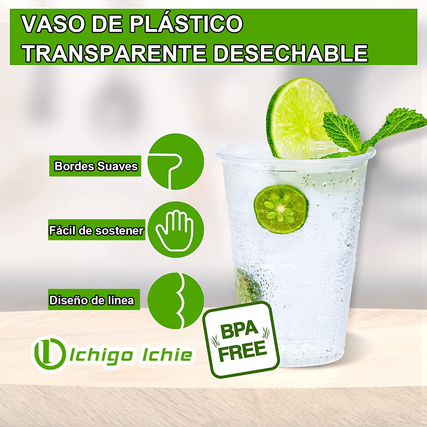 Vasos de Plástico Desechables de Polipropileno, Vasos de Plástico Transparente Ecológico y Reutilizable para Servir Bebidas Calientes y Frías, Adecuado para Hogar y Oficina - 200 ml, 1500 Unidades