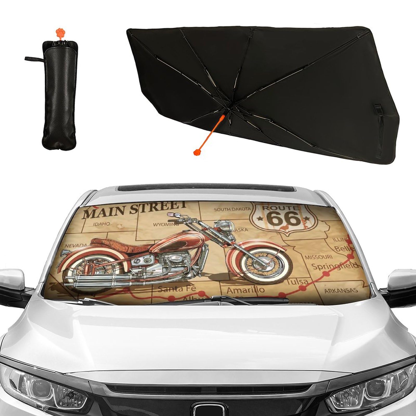 Amazon.co.jp: サンシェード 車 フロント 米国 アメリカルート ルート 