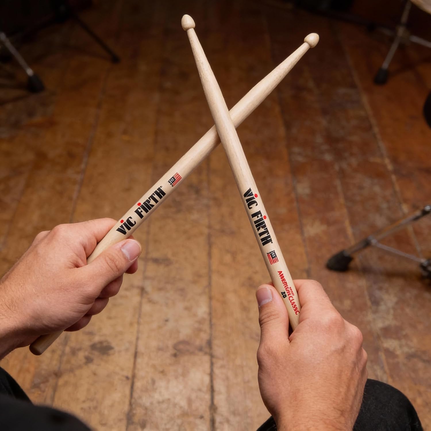Vic Firth American Classic 2B Drumsticks - 6 Pairs with Austin Bazaar Polishing Cloth