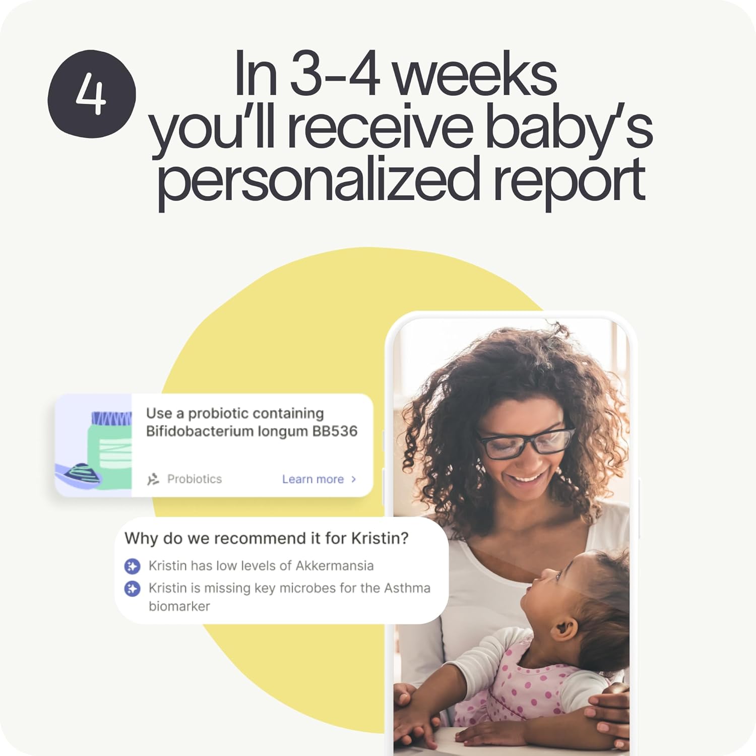 Tiny Health Baby Gut Health Test Kit for Babies and Toddlers, Fast & Mess-Free with Easy at Home Test, 3-4 Weeks Results, Expert Insights