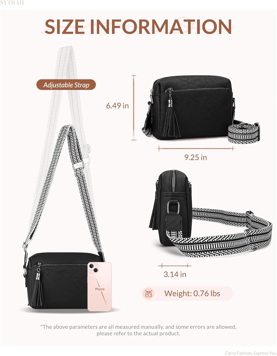 Crossbody Bags for Women, Lightweight Medium Crossbody Purse, Soft Leather Purses for Women Shoulder Handbags - Image 5