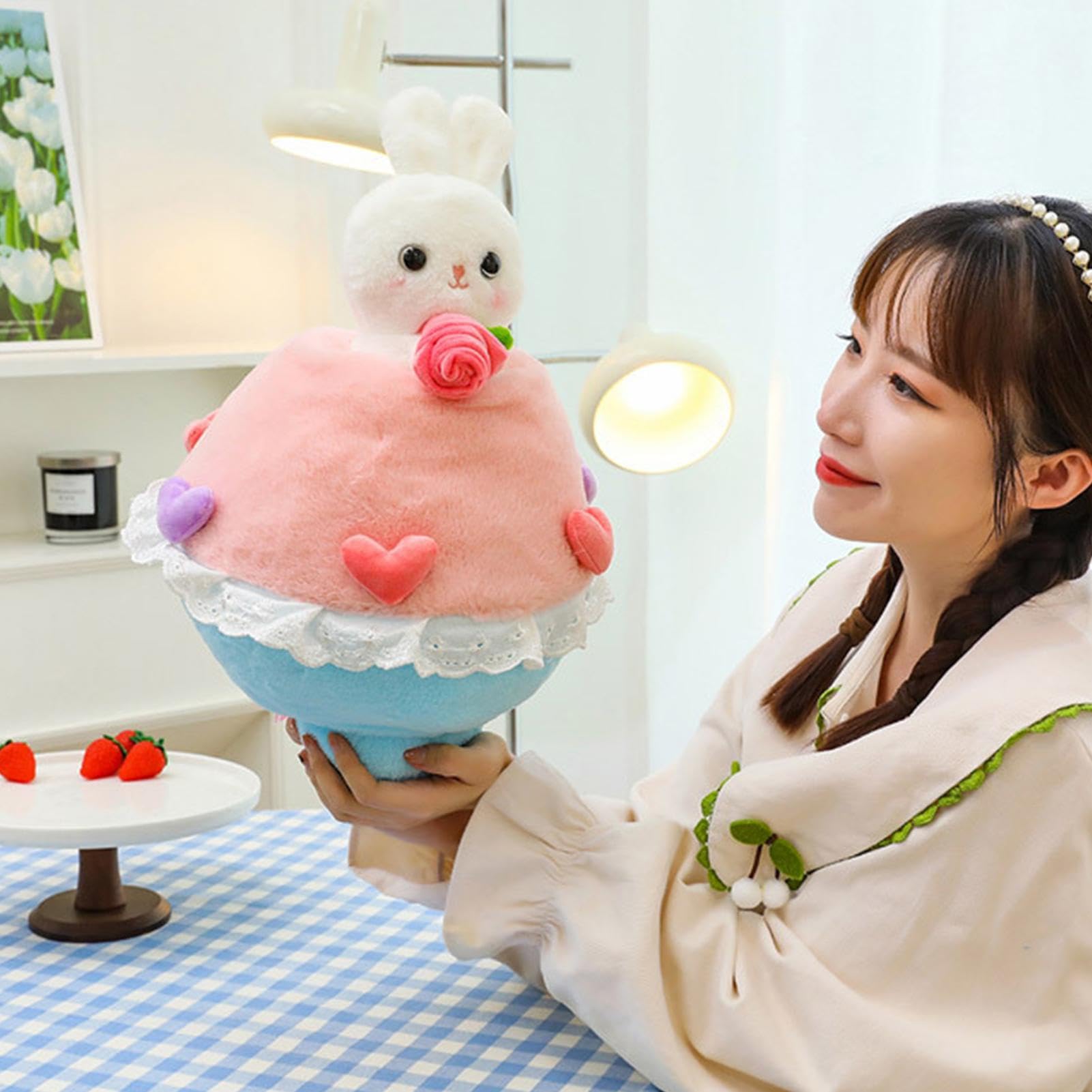 Amazon.co.jp: ローズバニーのぬいぐるみ、ぬいぐるみブーケバニー