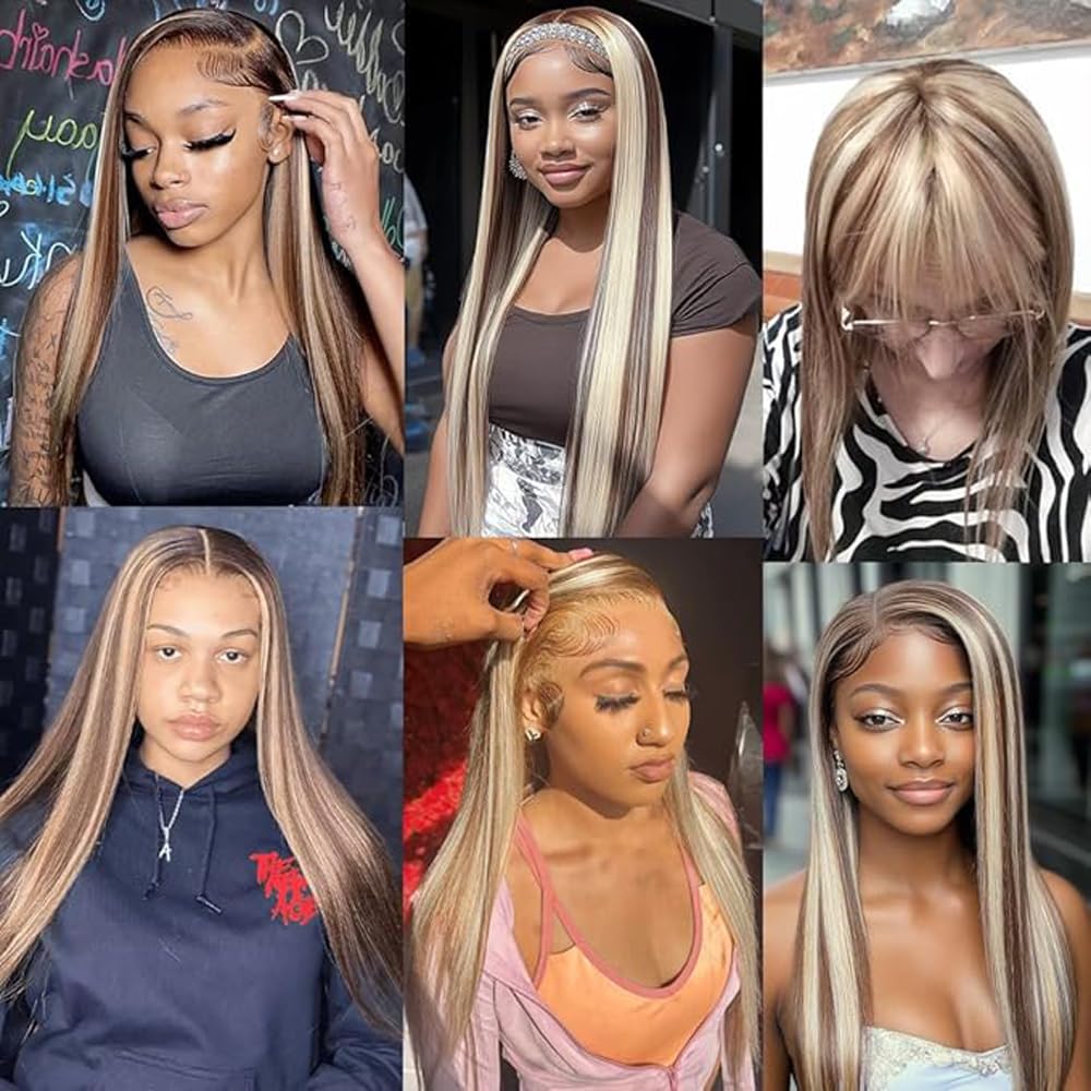 Photo 1 of 12 14 16 Inch P4/613 Highlight Blonde Bundles Human Hair Straight 3 Bundles 50 Gram/Bundle Unprocessed Brazilian Virgin Hair Blonde Straight Bundles Human Hair Extensions