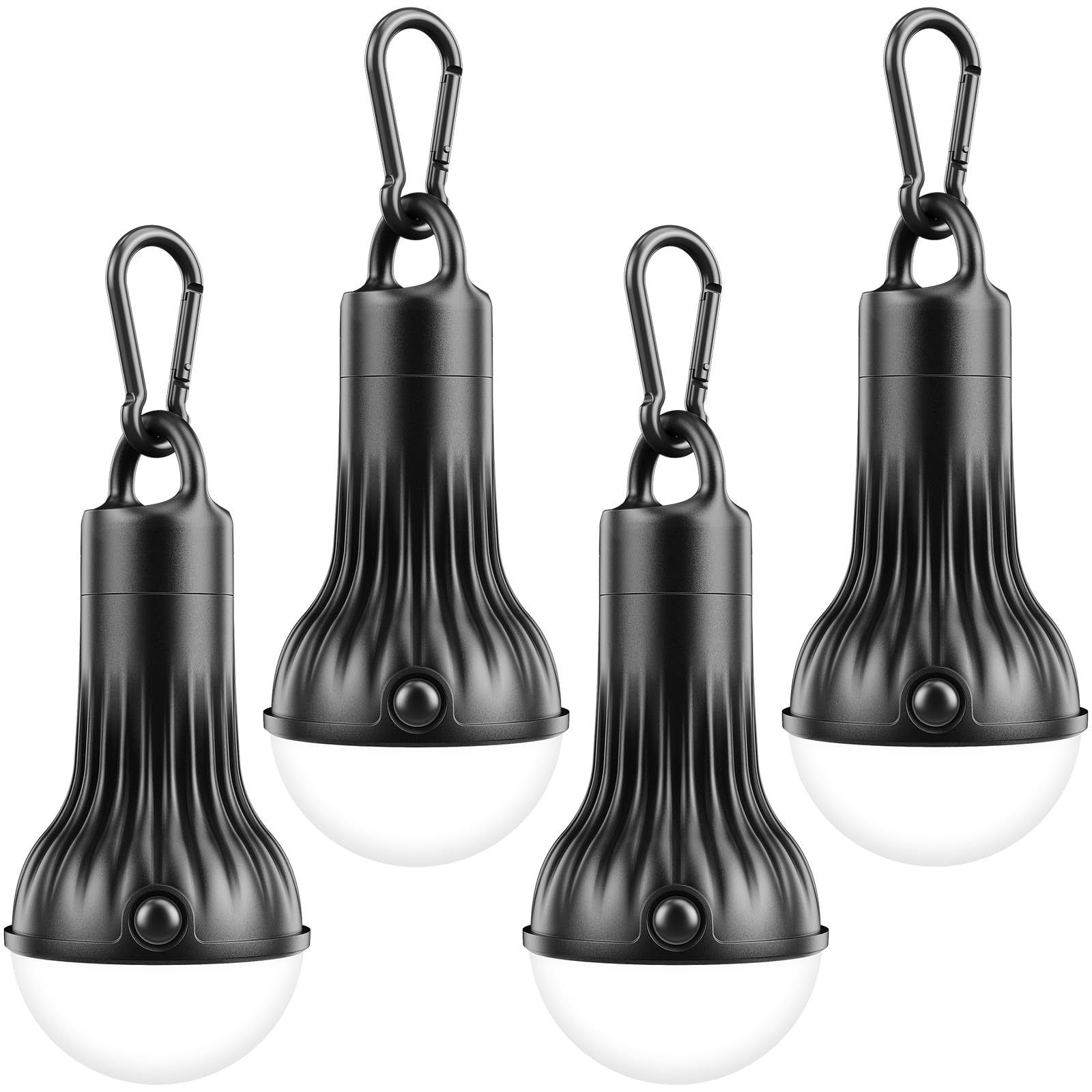 FLY2SKY 4Pcs Portable LED Camping Lights with Clip Hook Emergency Light