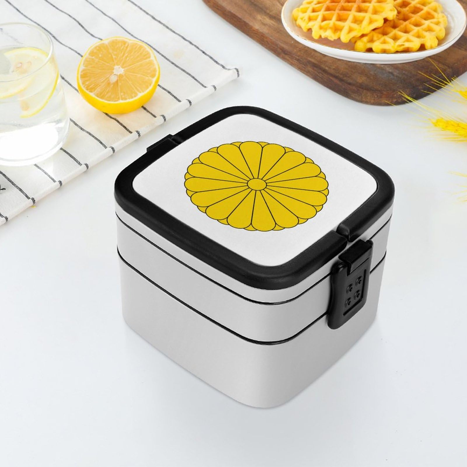 Amazon｜菊の御紋 ランチボックス 二層弁当箱 ダブル 弁当盒 スプーン