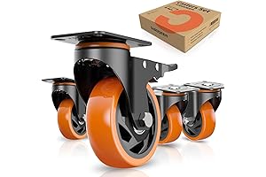 Premium 4-Inch Caster Wheels for 2x4 Legs: Upgraded 2200 lbs Capacity