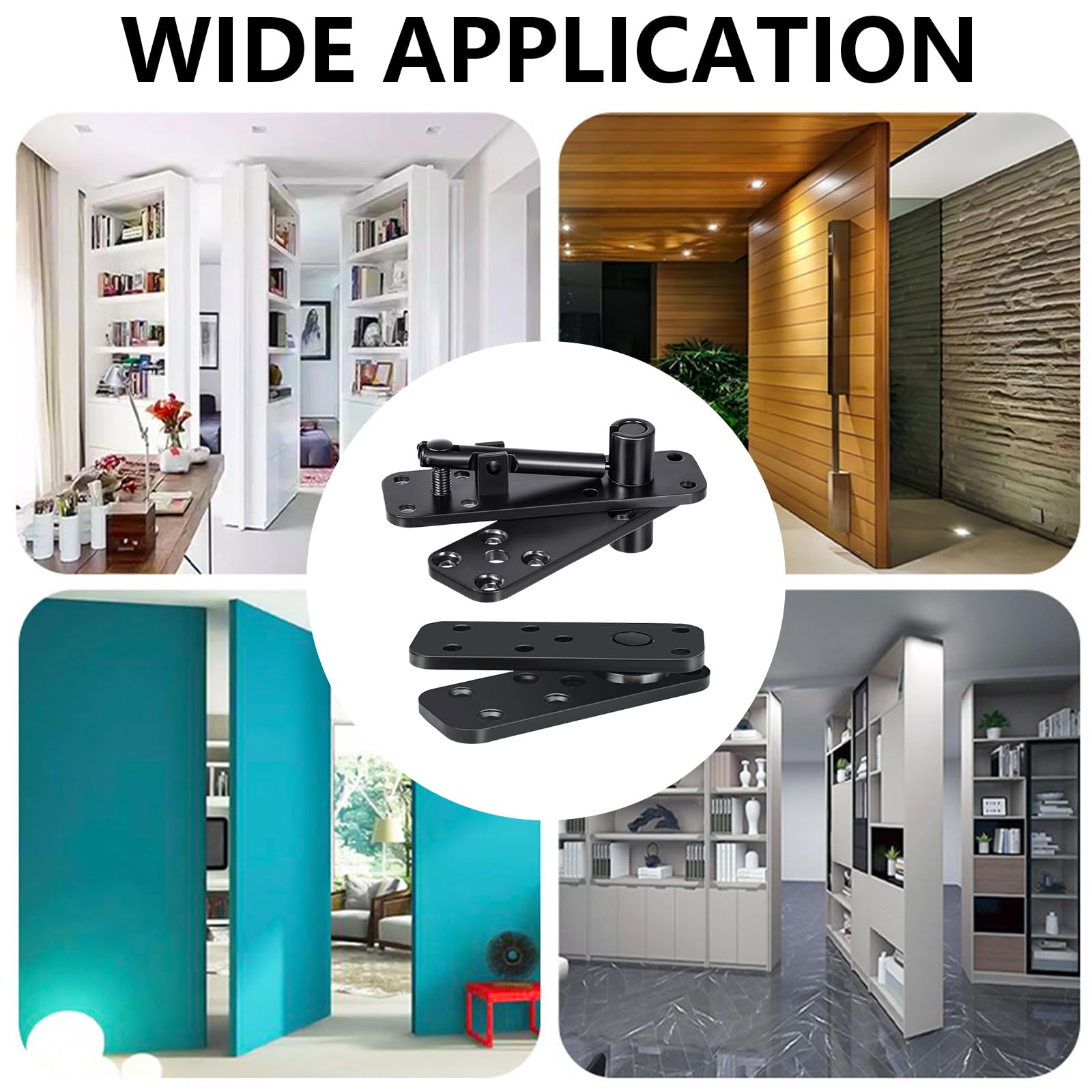 Cerniera Invisibile 260 Kg, Cerniera Porta Ssimulata In Acciaio Inox 360° Per Porte Segrete Armadi Librerie E Ripiani Ripiani Ripiani