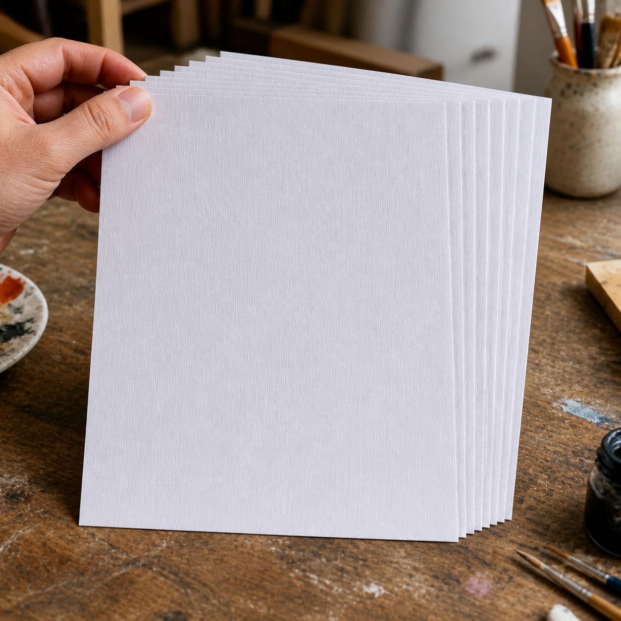 Papier à ssin Grain Toile 600g Mat