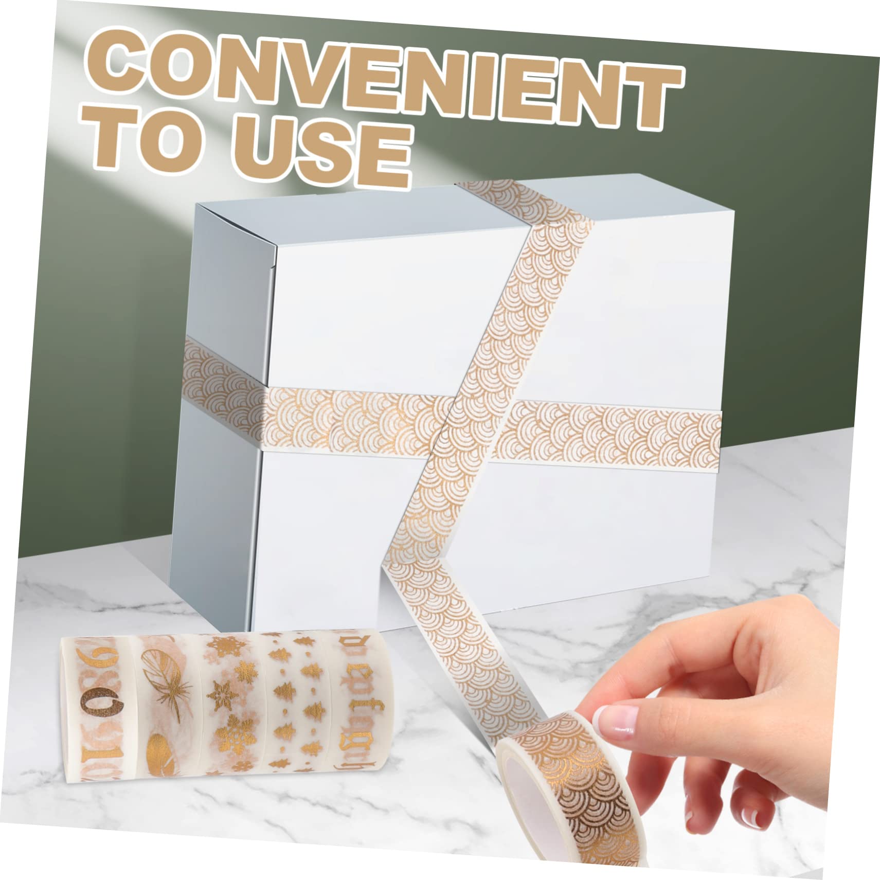 Operitacx 60rotoli Nastro Adesivo Decorativo Carta Washi Con Design Oro Per Scrapbooking Diario e Progetti Fai Da Te Versatile Di Nastri Adesivi Per Decorazioni Creative e Album Fotografici