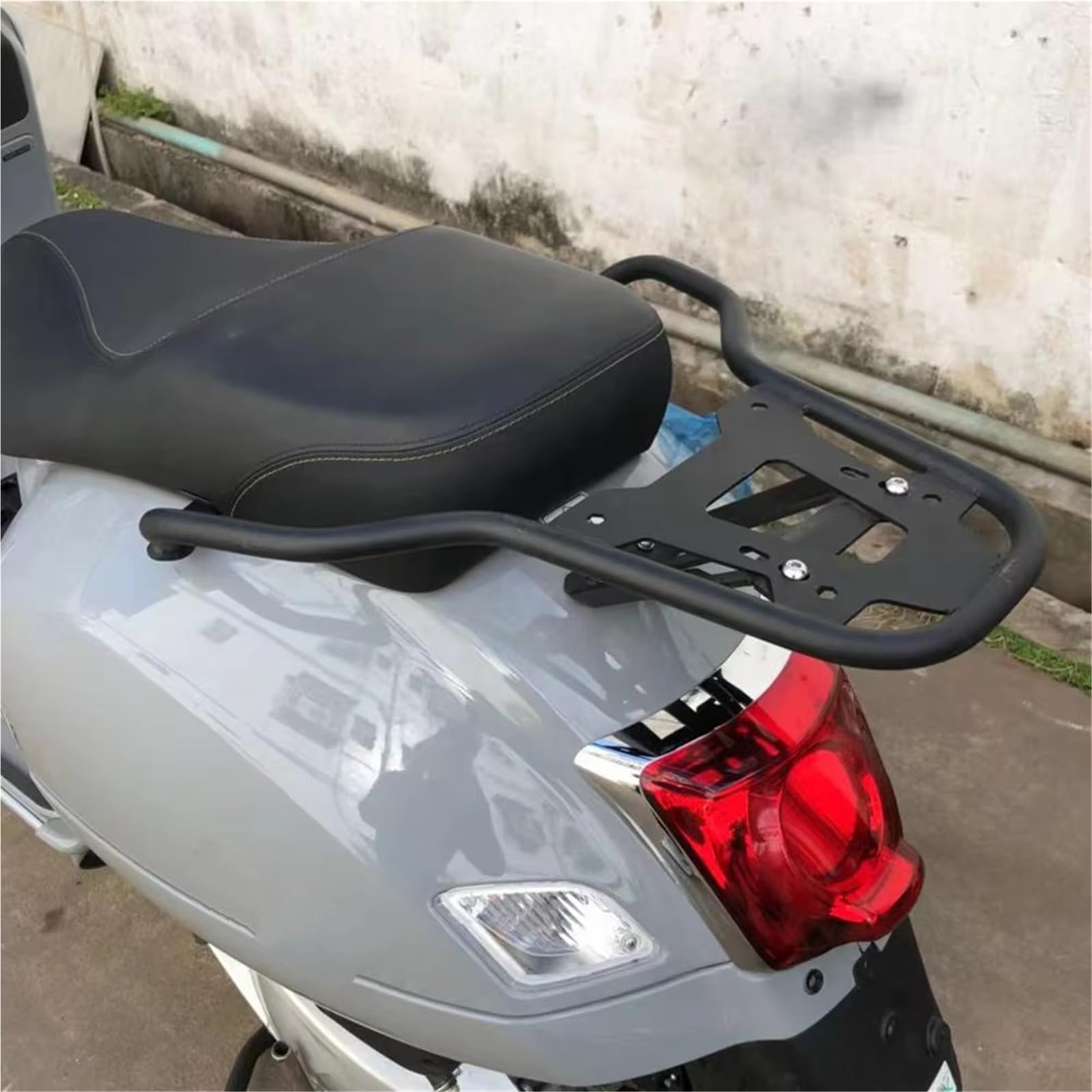 Baúl Soporte Estante Portaequipajes Para Para Vespa Para GTS 300 250 125 Para GTV 300 Portaequipajes Fijador Soporte Trasero(Silver)