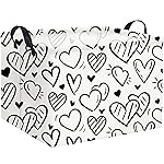 HIYAGON Rectangular Heart Basket Kids Baby Storage Bin Toy Basket Organizer Box for Girls Love Room Decor(Black Striped Heart)