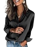 Satin Blouses for Women Silk Button Down Shirts Long Sleeve Business Casual Tops