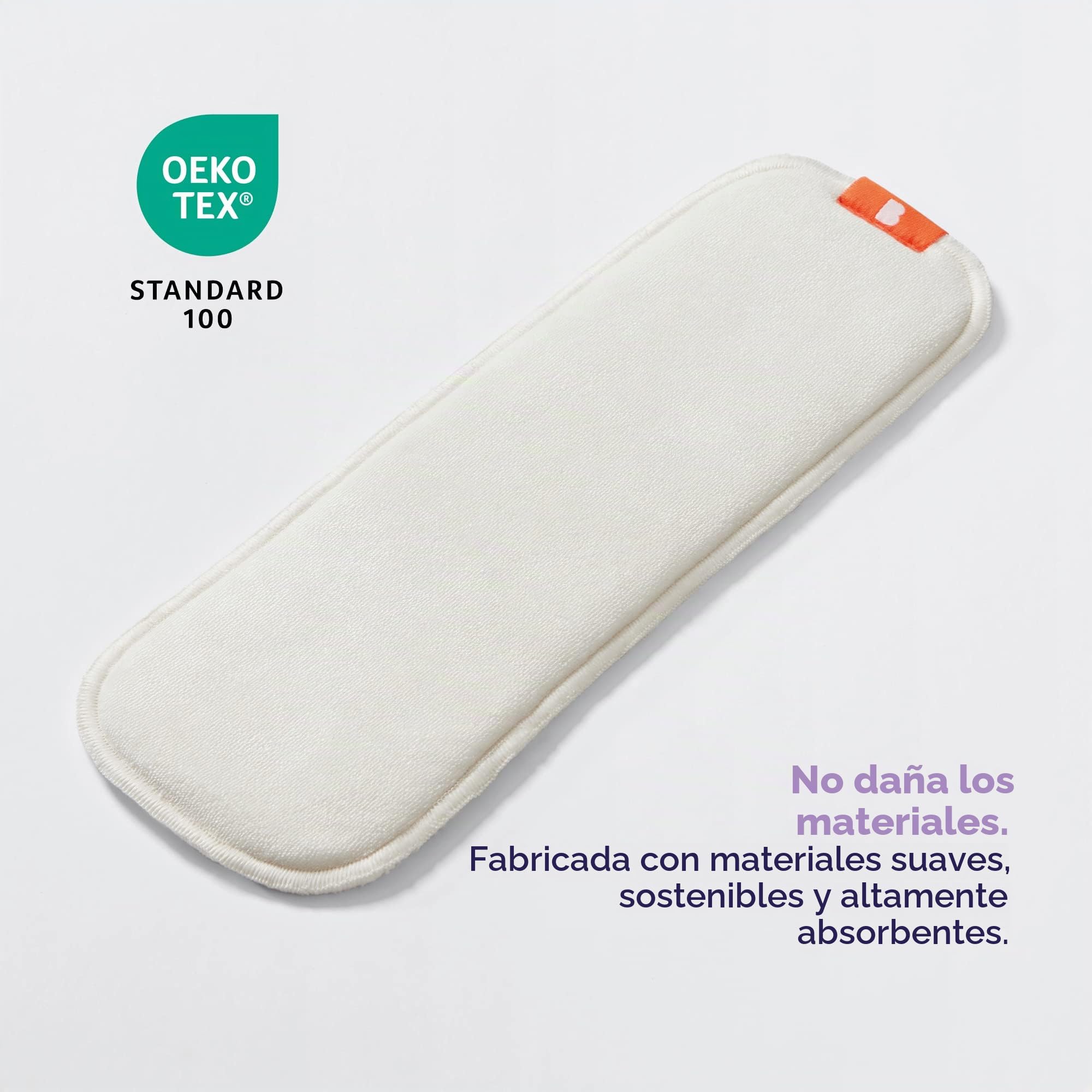 Bambino Mio, Revolucionario potenciador de pañales reutilizable – Daily Boost – Paquete de 3 insertos de pañales suaves para mayor absorción