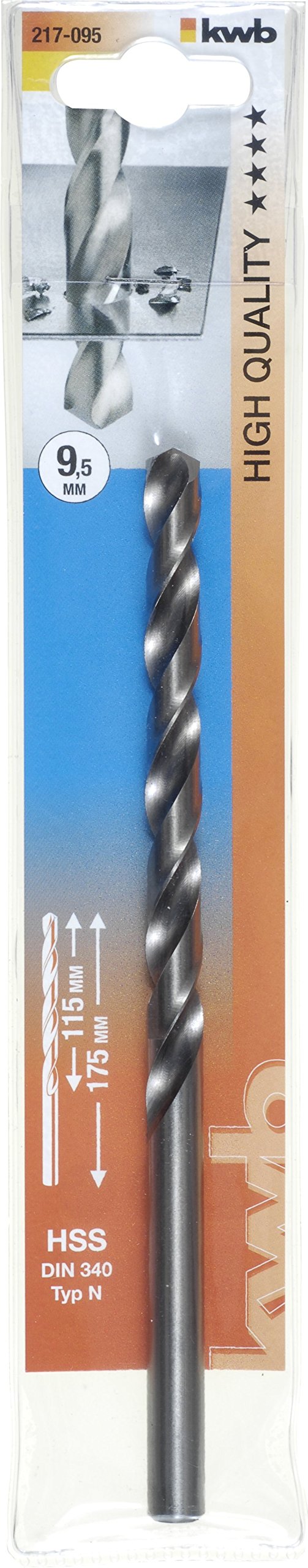 kwb 9.5mm Extra Long HSS Metal Drill Bit for Precision Drilling in Steel and Non-Ferrous Metals, 9,5 mm - Image 3