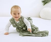 Vista 3 de Owlivia Manta Portátil de Algodón Orgánico para Bebé 0.5 TOG - Saco de Dormir Ligero con Cremallera de 2 Vías, Saco de Dormir de Transición Swaddle