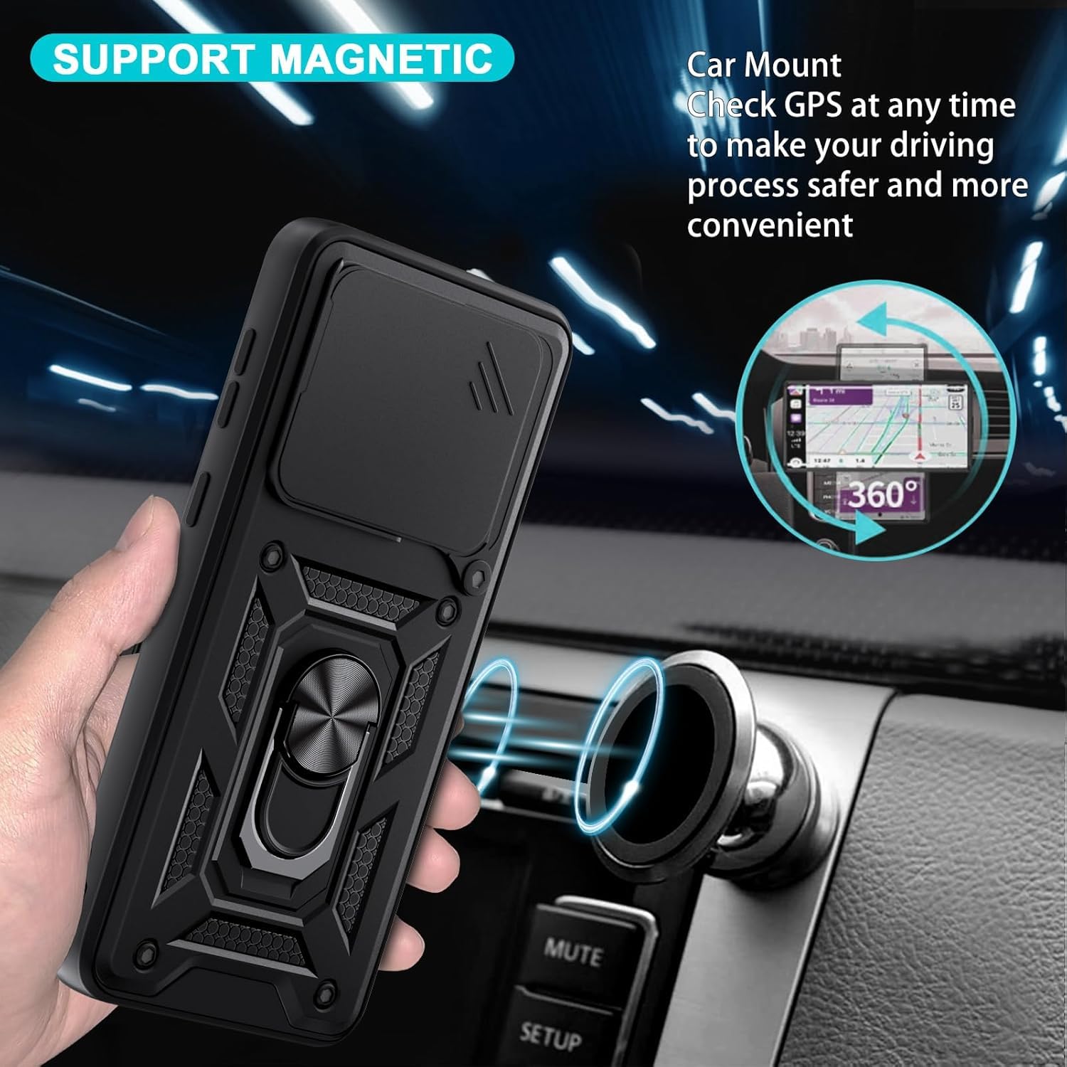 Teageo Coque Pour IPhone 15 Avec 2 Films De Protection D'écran, TPU