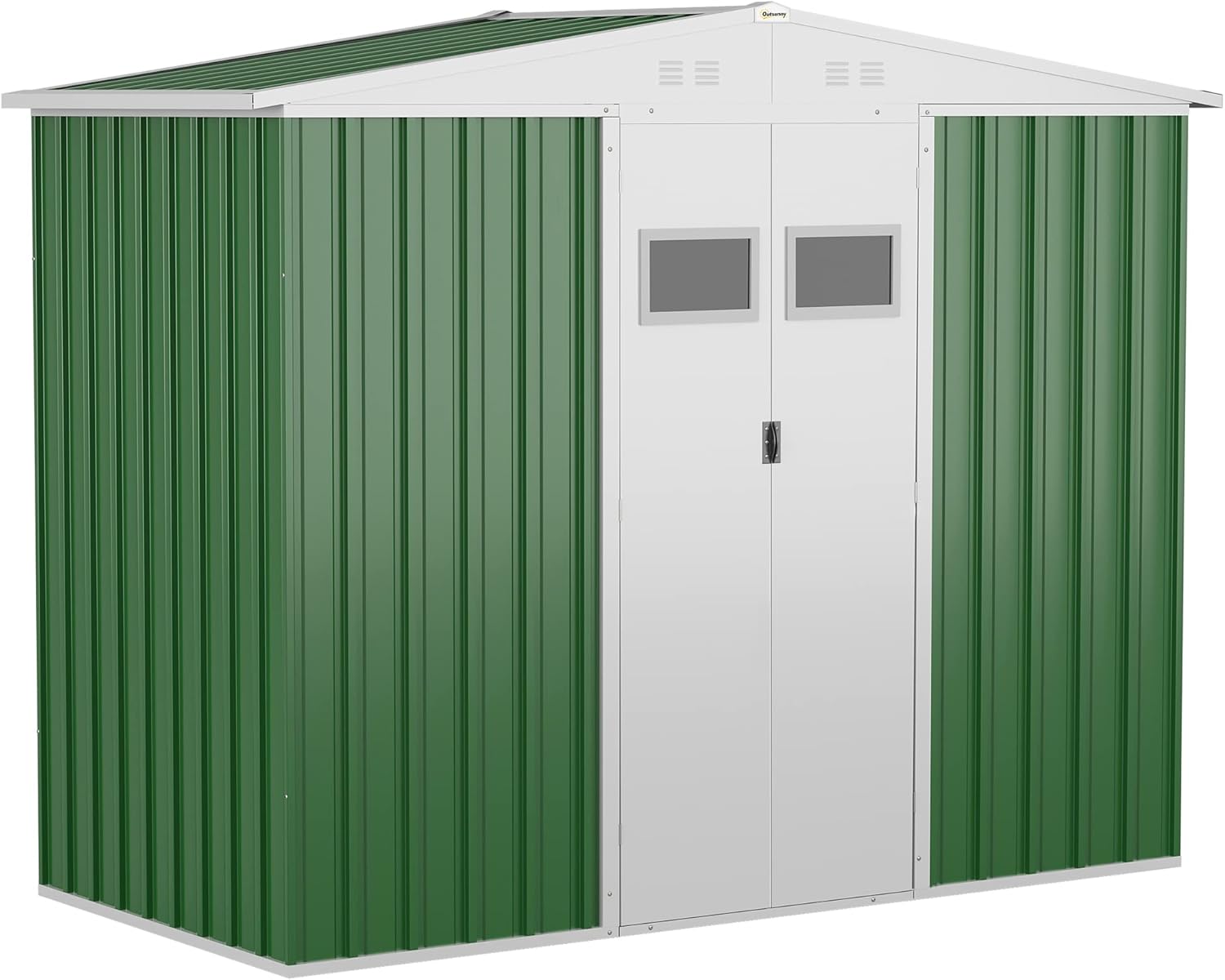 Outsunny 8 x 4ft Garden Metal Storage Shed with Lockable Door, Tool