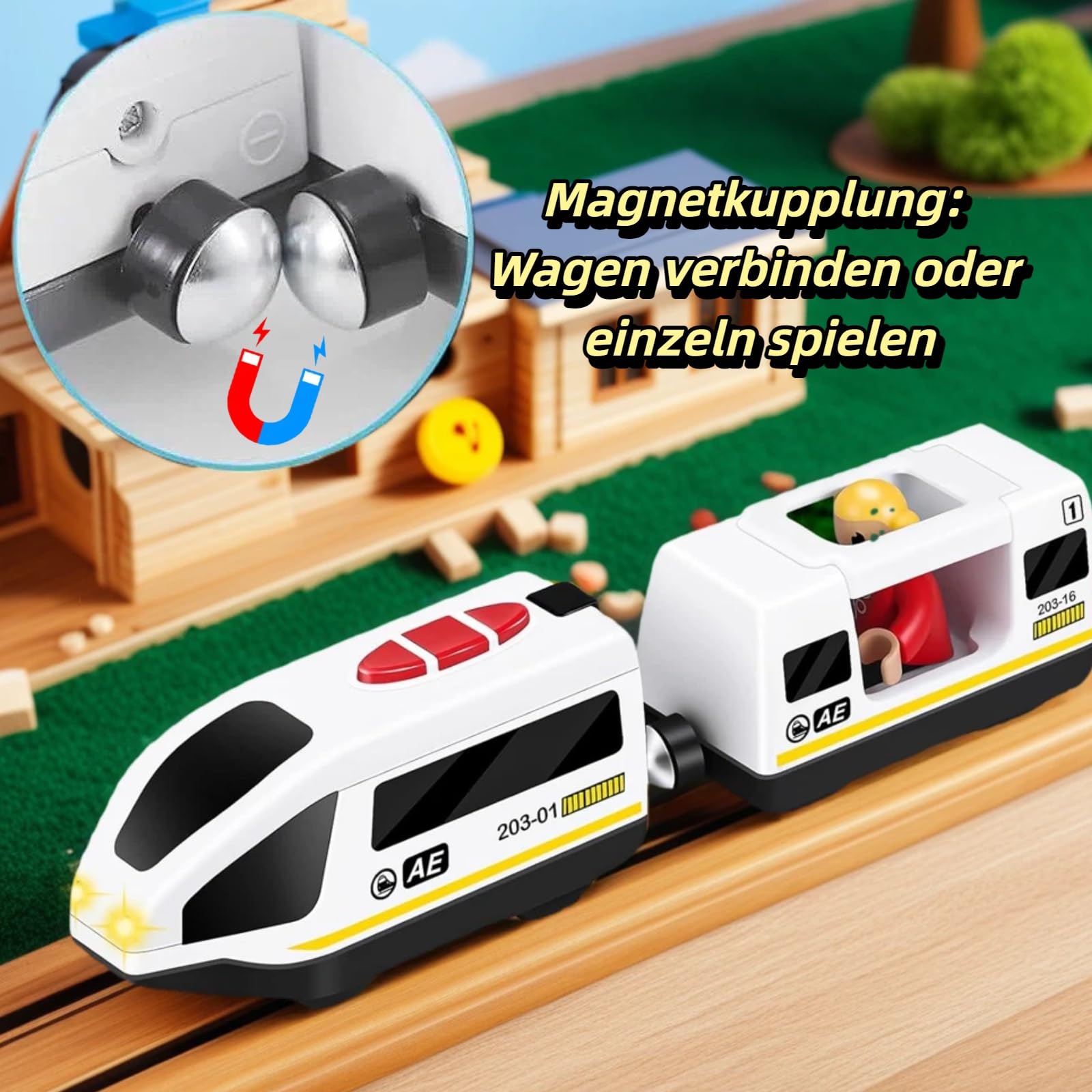 NUOBESTY RC zabawka elektryczna mini pilot zdalnego sterowania dla dzieci, kolejka do zabawy, guzik, pojazd do nauki, zabawka dla chłopców i dziewczynek 1 sztuka