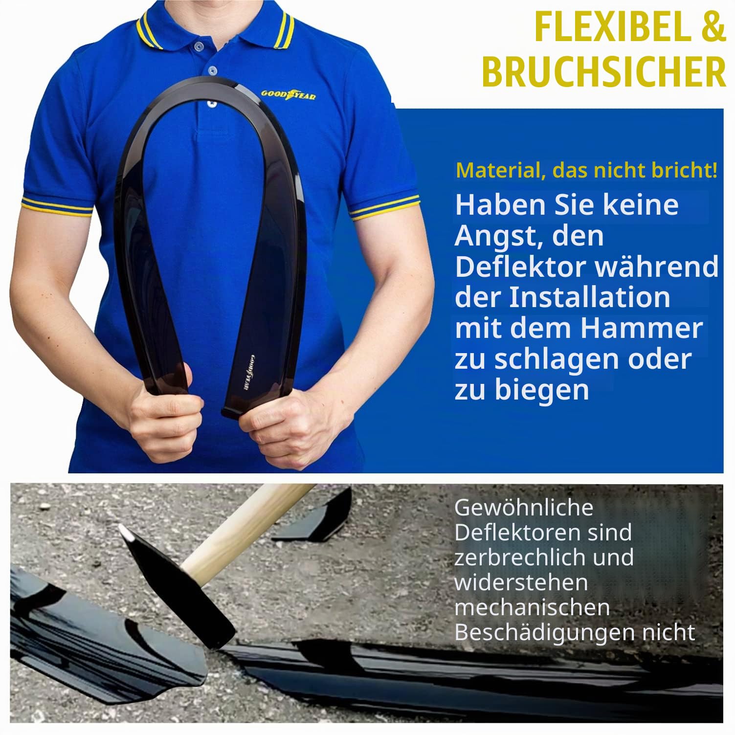 Goodyear Windabweiser für/kompatible mit Ford Ranger 11-22 - Kanal 4 St.