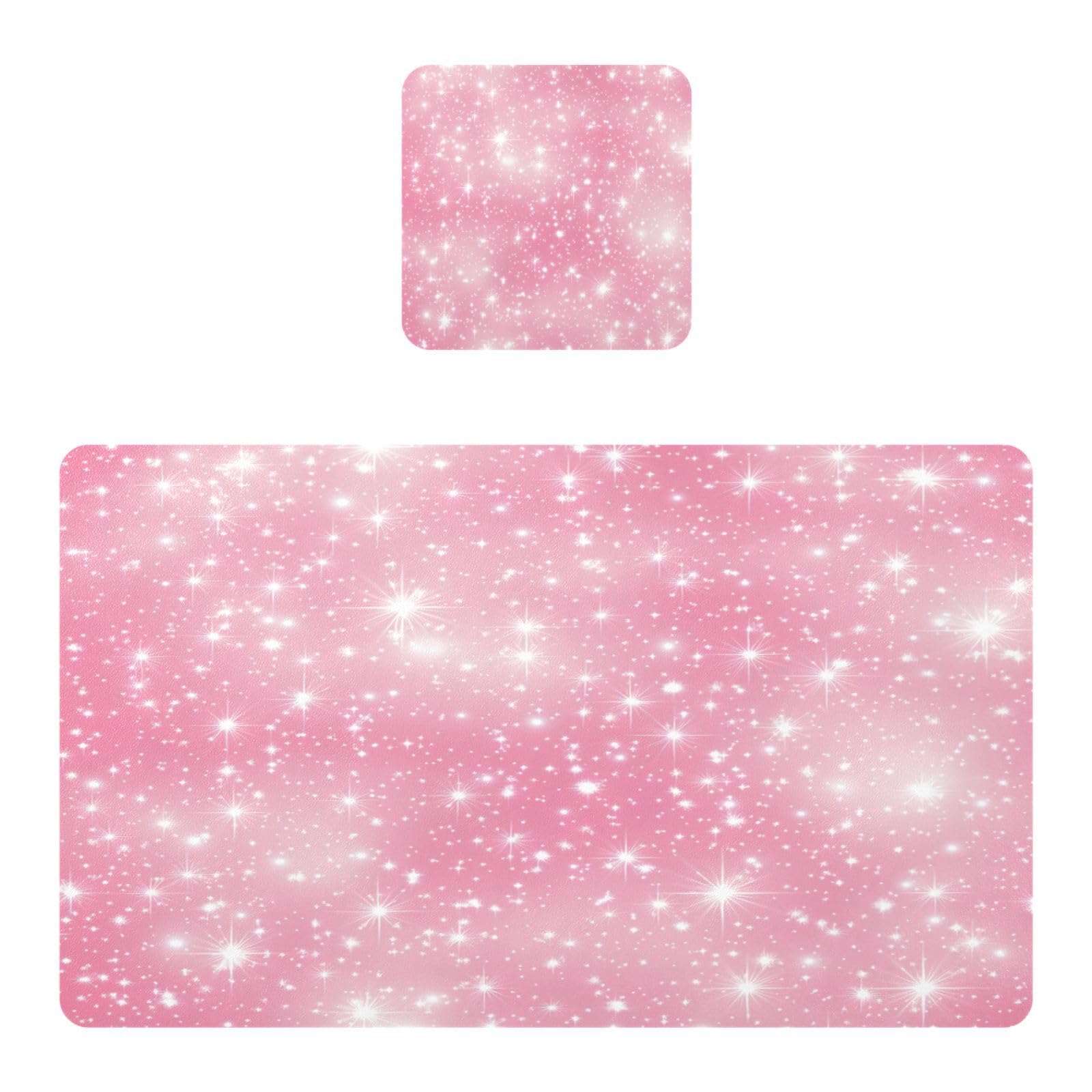BURSTDDY Shiny Placemat Waterproof Place Mat for Dining Table