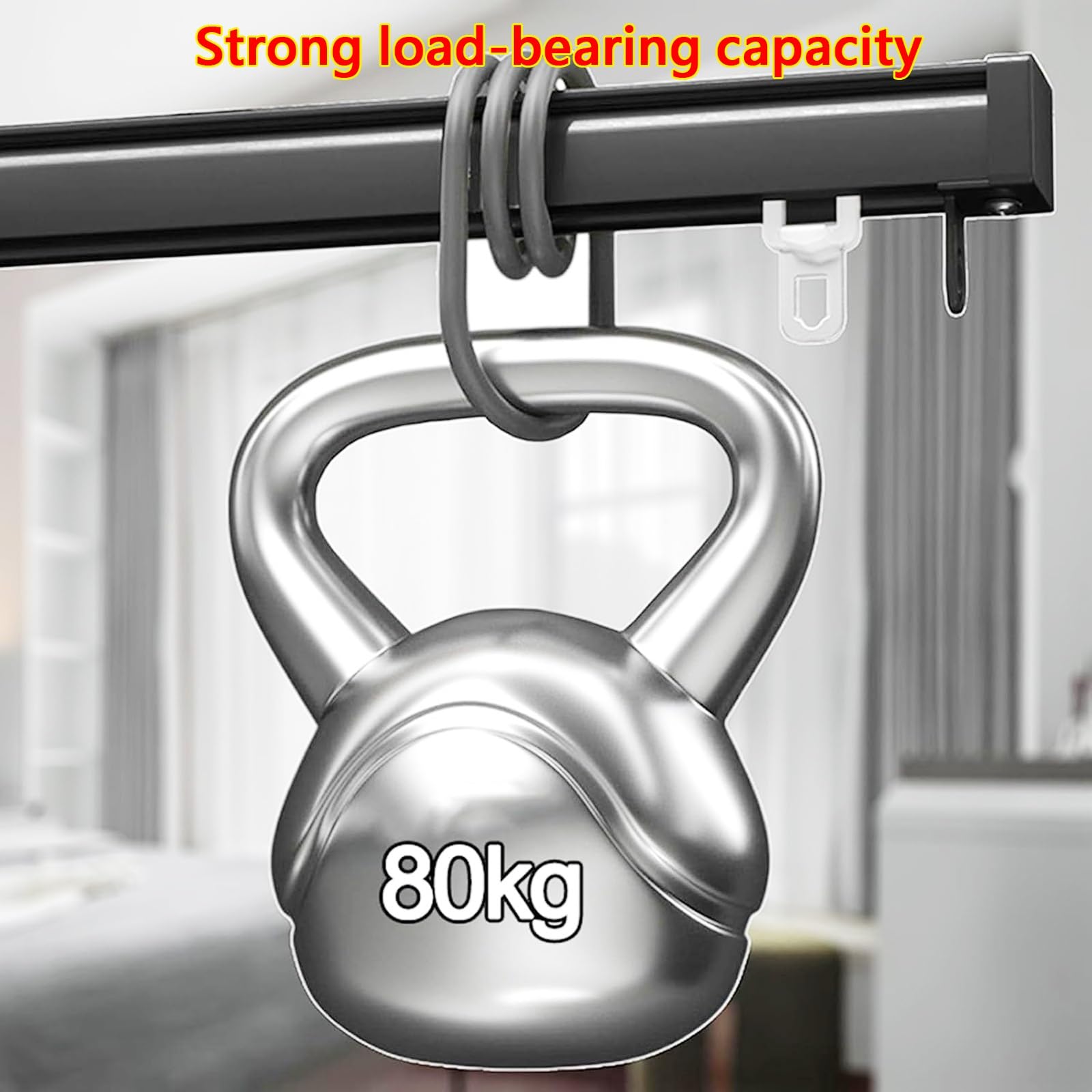 500–6000 mm, szyna sufitowa ze stopu aluminium do zasłon, przesuwna szyna do zasłon, karnisz z rolkami wyciszającymi, do zasłon, przegrody pokoju, zasłona prysznicowa (czarna, 120 cm)