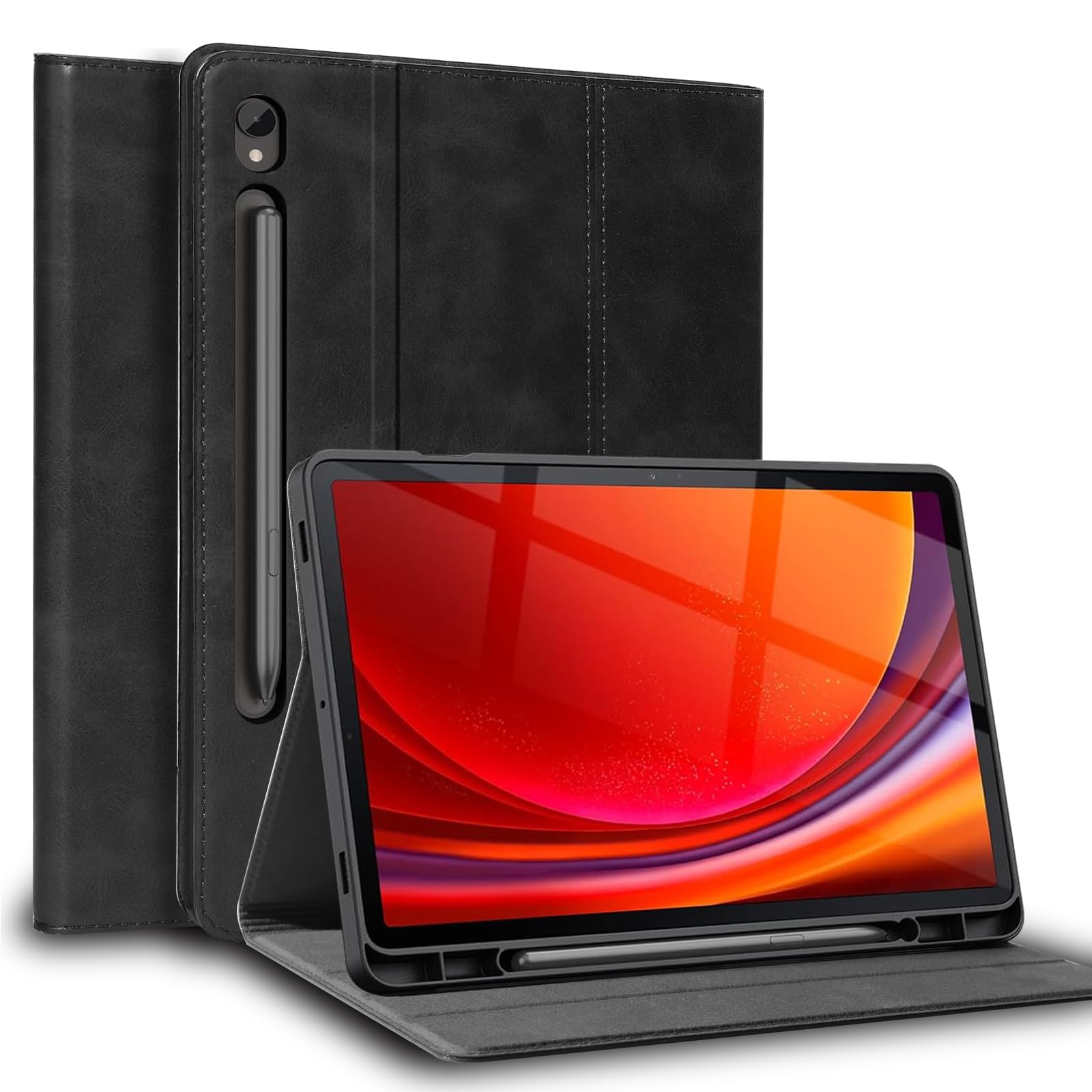 NANRUIL for Samsung Galaxy Tab S9 11inch and S9 FE/S10 FE/S10 Lite 10.9inch Case with S Pen Holder 2023/2025(X710/X716/X510/X516/X520/X526) Genuine