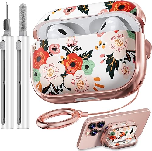 Miniatura 41 de Inesore Funda rígida para AirPods Pro de 2ª generación con candado, diseño de flores, lindo AirPod Pro 2, fundas rígidas para iPod Pro para mujeres