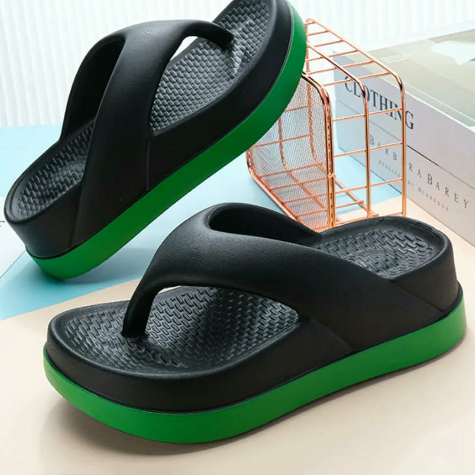 Klapki damskie damskie popularne buty trend na co dzień sandały na platformie antypoślizgowe kapcie na zewnątrz unikalne cechy płaskie