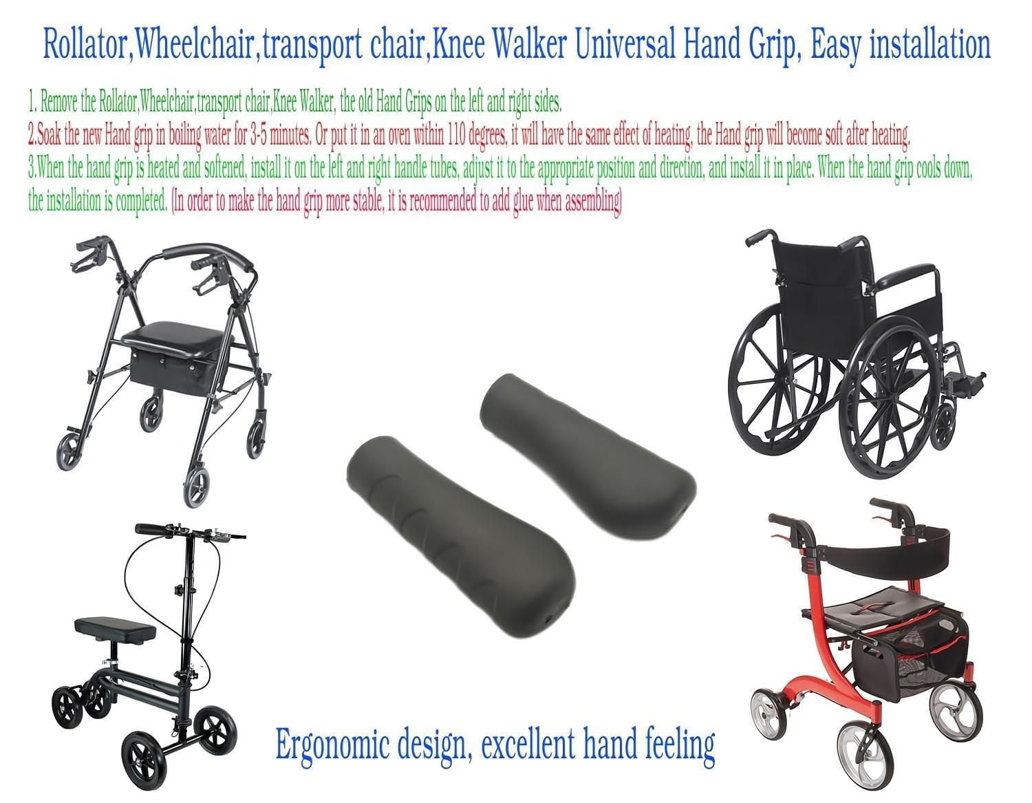 Amazon.com: Rollator Hand Grip,Wheelchair Hand Grip,Transport