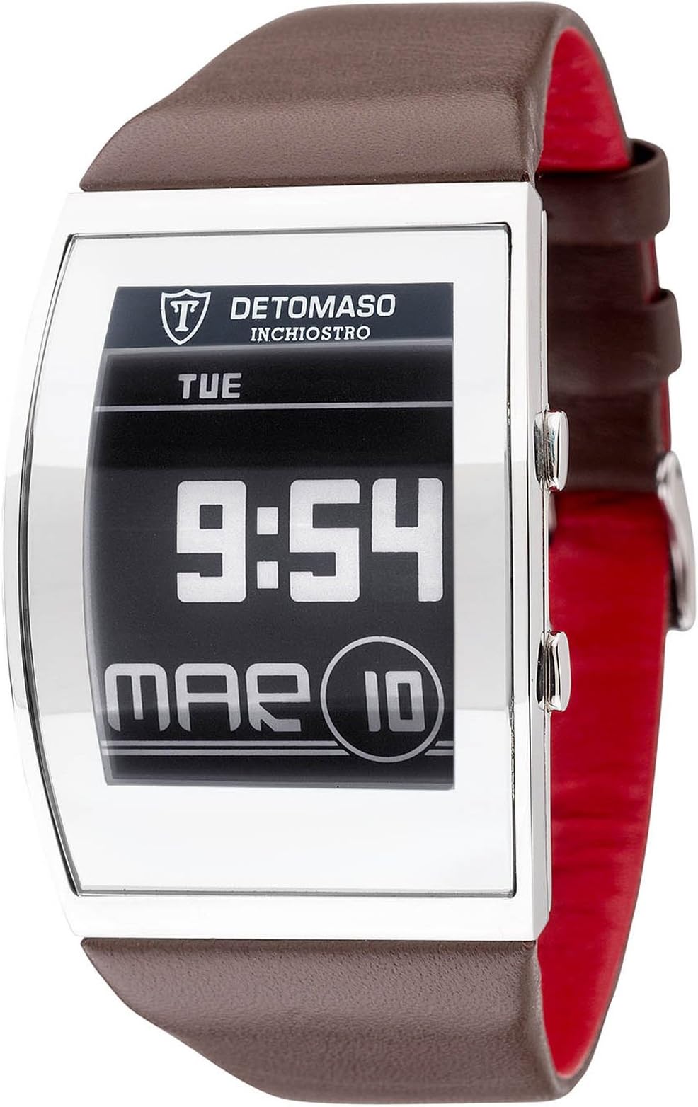 Detomaso Inchiostro Men's Quartz Watch with Multicolour Dial Digital Display and Black Leather Bracelet Dt2035-B