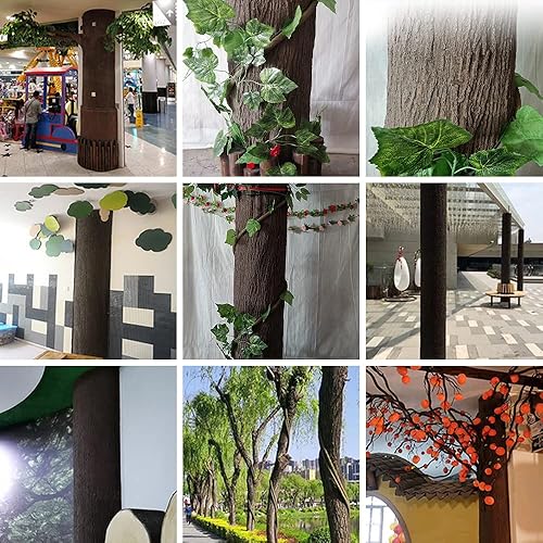 Miniatura 4 de 1 cuadrado (39.37 x 39.37) en silicona simulación corteza de árbol con estilo retro textura transparente fuerte sensación estereoscópica para