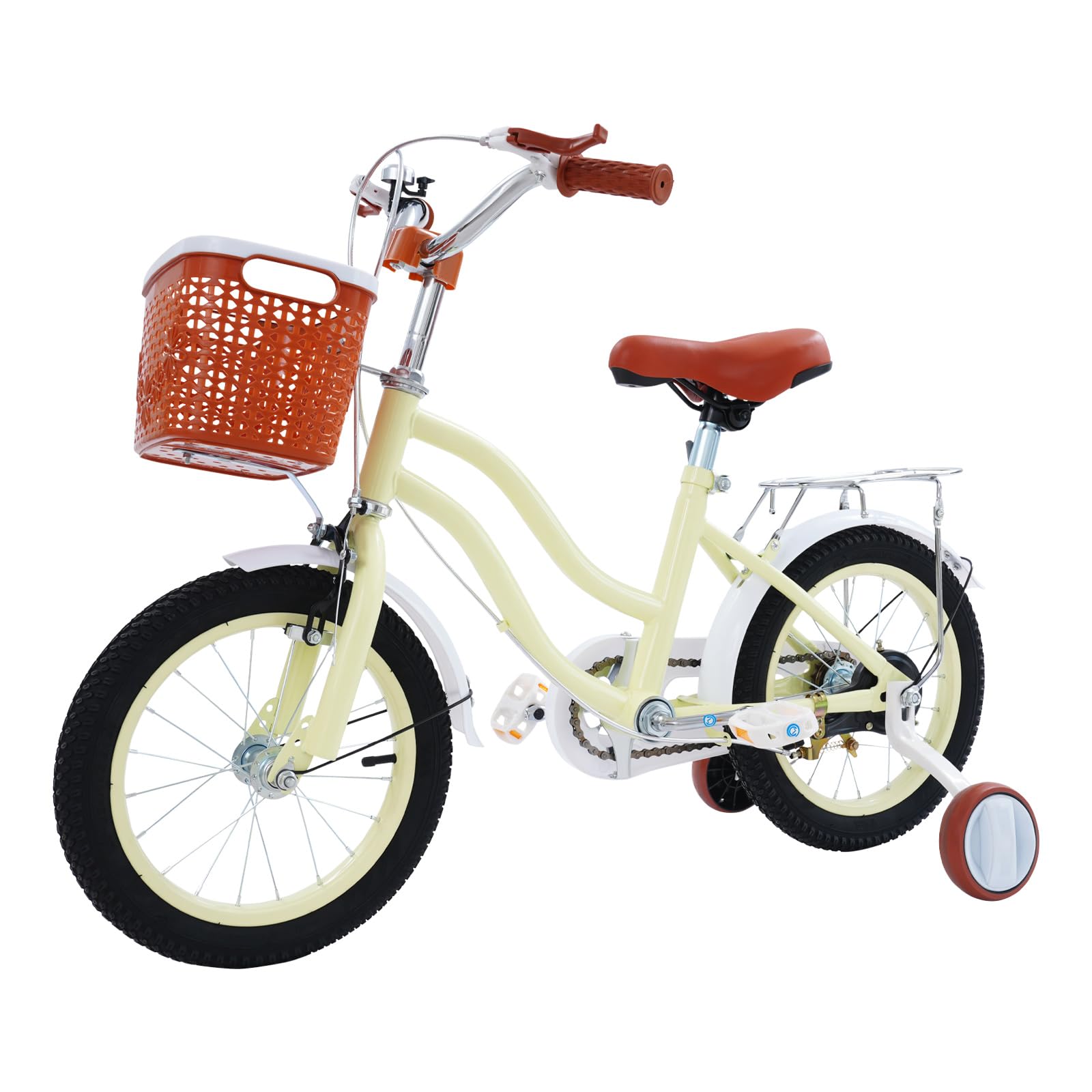 Vélo pour enfant 14 pouces | Vélo pour enfant avec roues stabilisatrices et panier avant | Hauteur réglable | Vélo pour enfant à partir de 3 ans garçons et filles