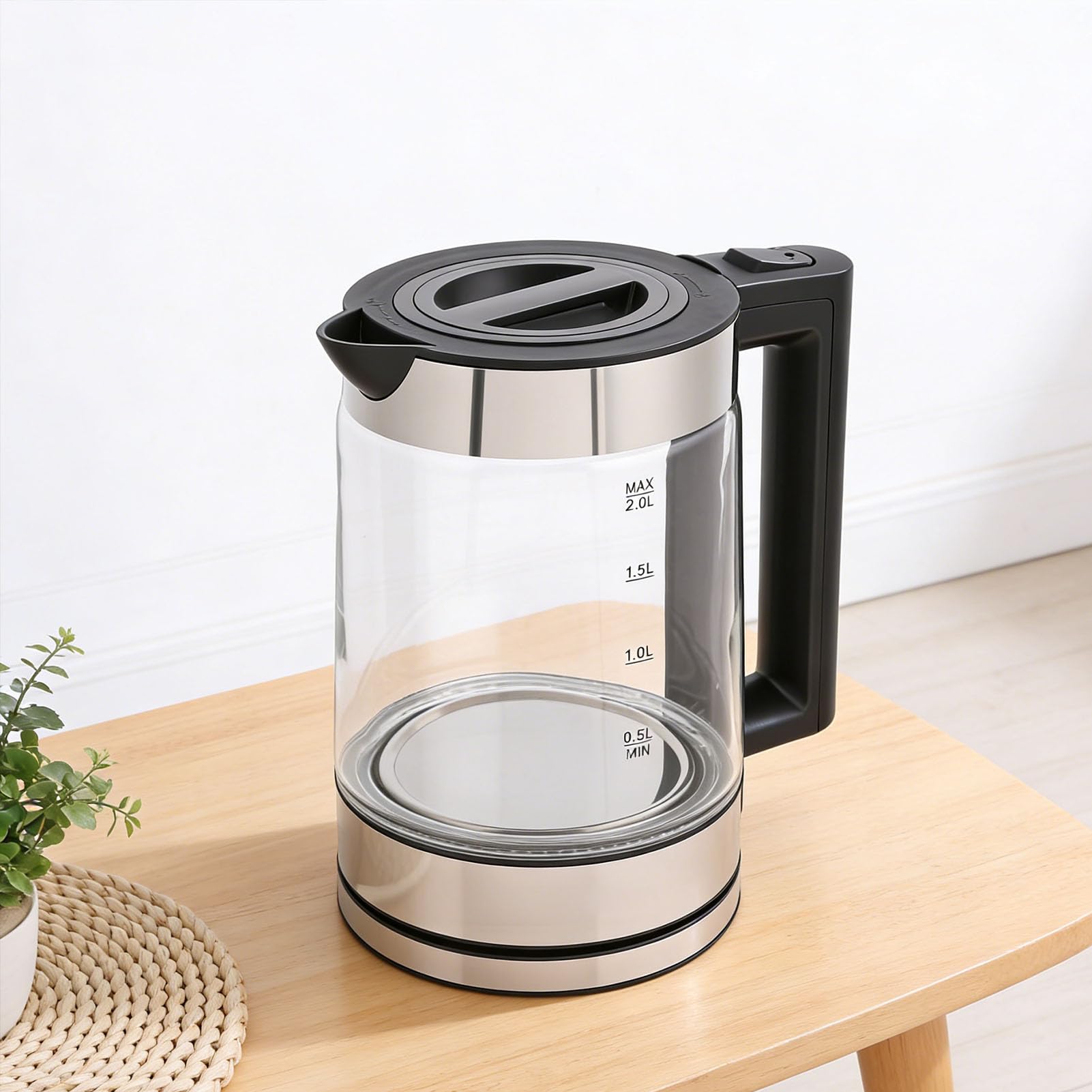 Dpofirs Hervidor Eléctrico con Infusor de té, Hervidor de té Turco, Tetera Eléctrica de Doble Olla, Ebullición Rápida (EU)
