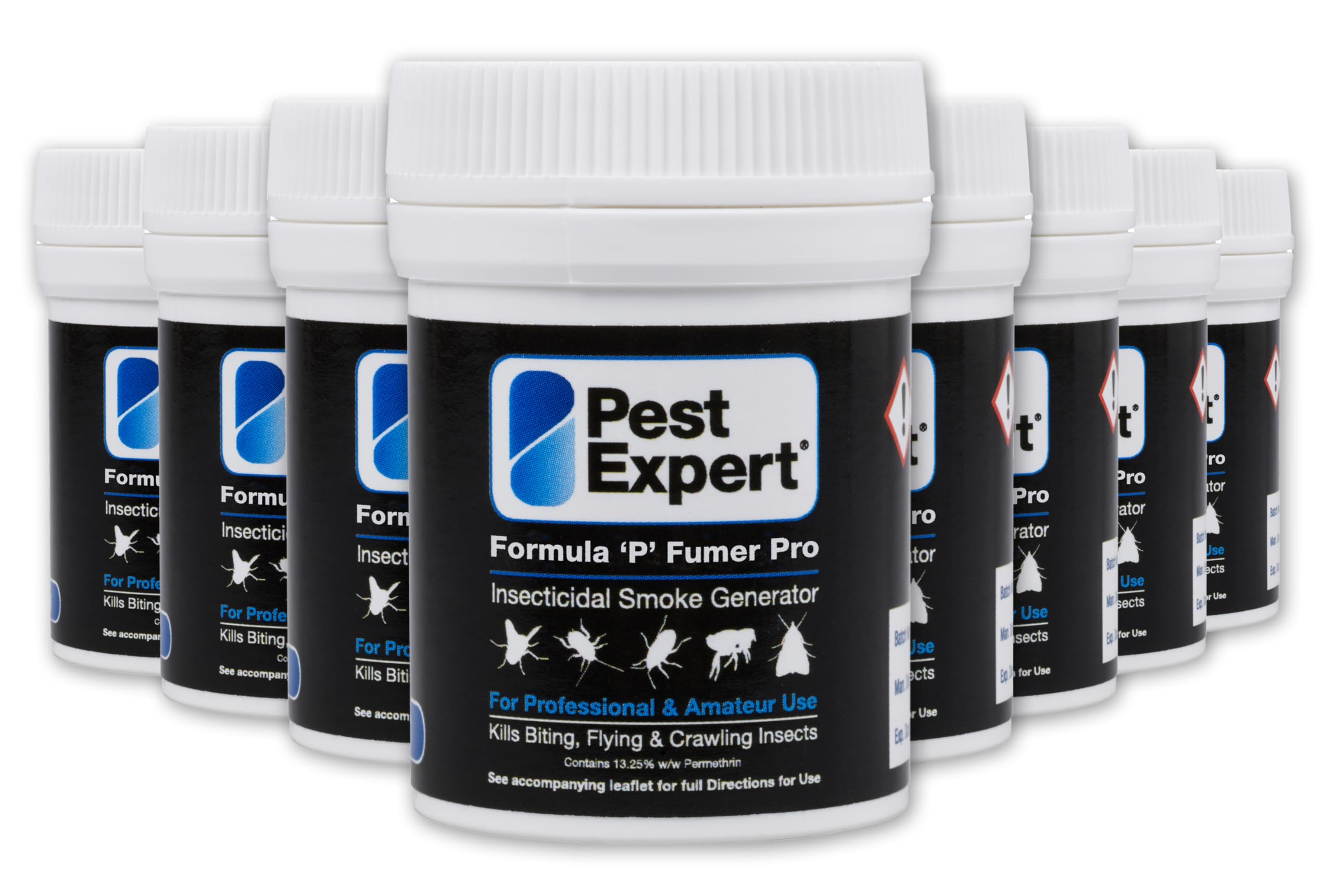 Pest Expert Spider Killer Smoke Bombs 8 x 7g - Formula 'P' Pro Fumers Creepy Crawly Insect Killer