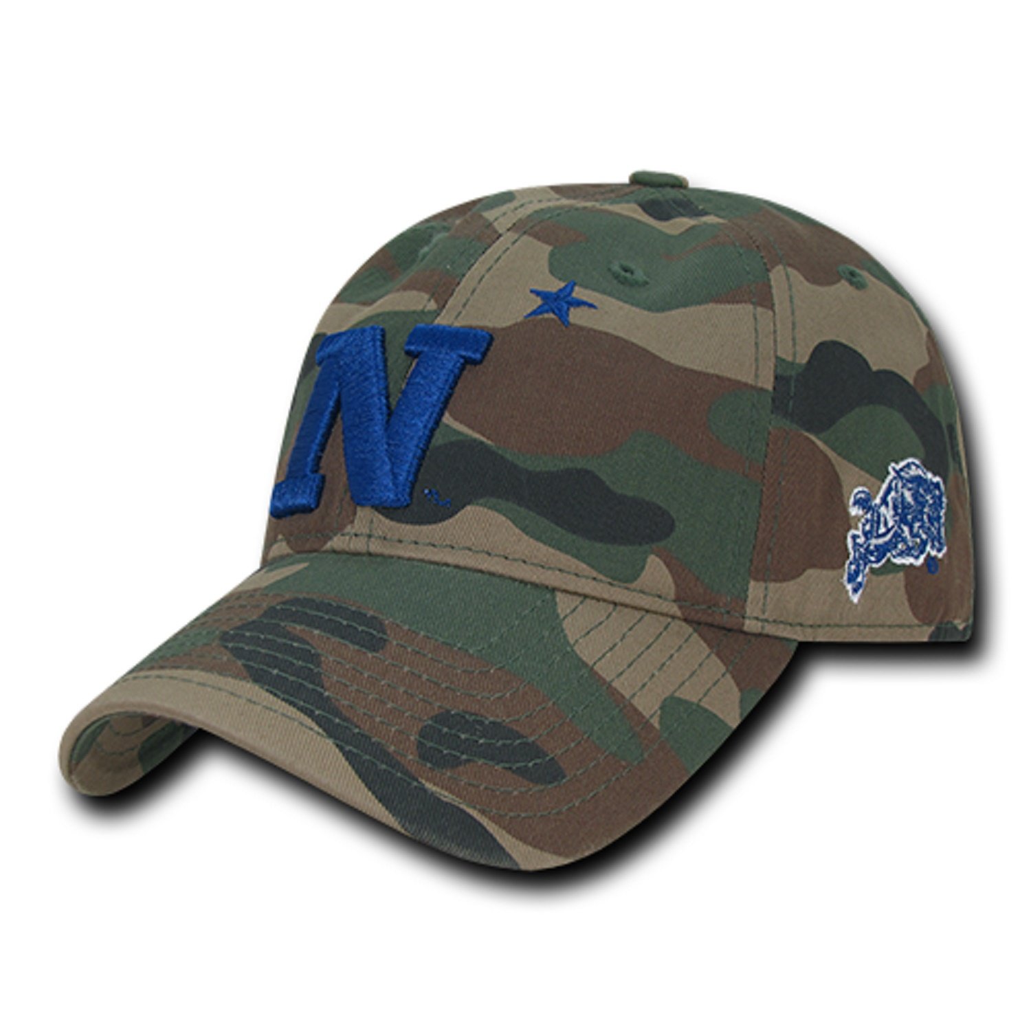 United States Naval Academy USNA Midshipmen Woodland Camo Camouflage Cotton Polo Style Baseball Ball Cap Hat