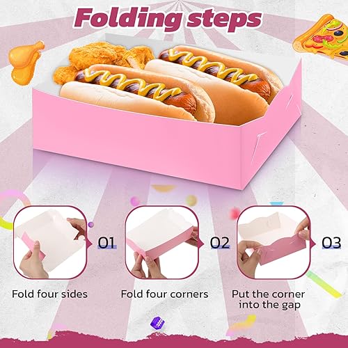 Miniatura 3 de Uiifan 100 bandejas de papel de 2 libras, bandejas desechables para nachos, de cartón, de papel de Halloween, botes, bandejas de servir para perros