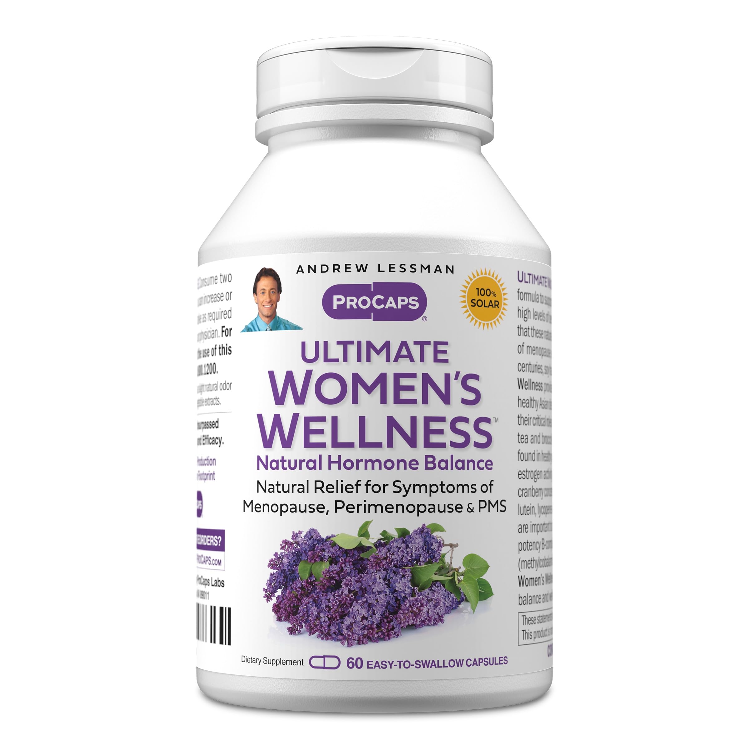 Ultimate Women’s Wellness 60 Capsules - Naturally Relieves Menopause Symptoms, PMS, Perimenopause with Soy Isoflavones, EGCG, Cranberry, Indole-3-Carbinol. Easy to Swallow Capsules