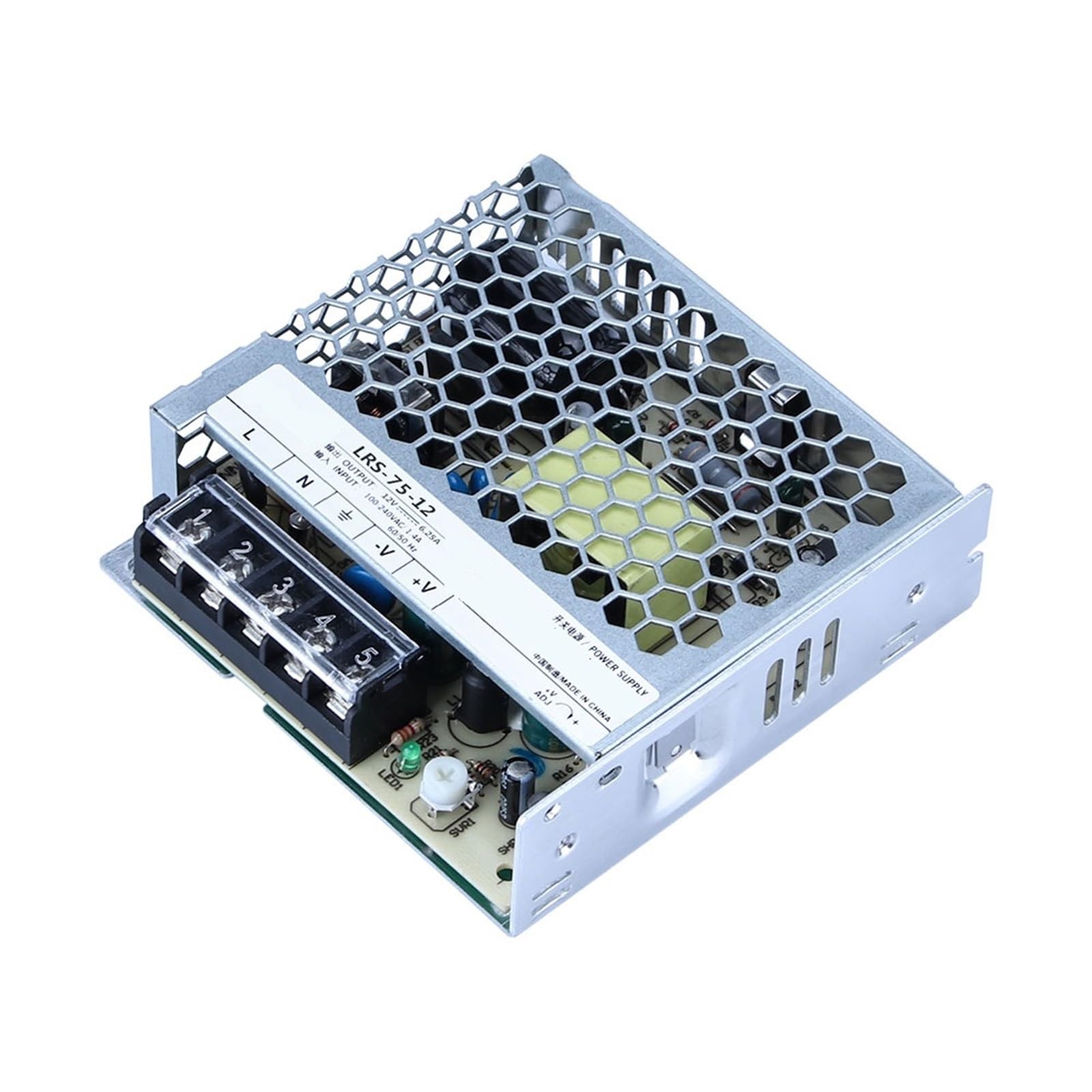 FCARUMIQP LRS-75-12 Driver 75W 5V 12V 24V Power Supply 12 Volt Switching Supplies 1Pcs