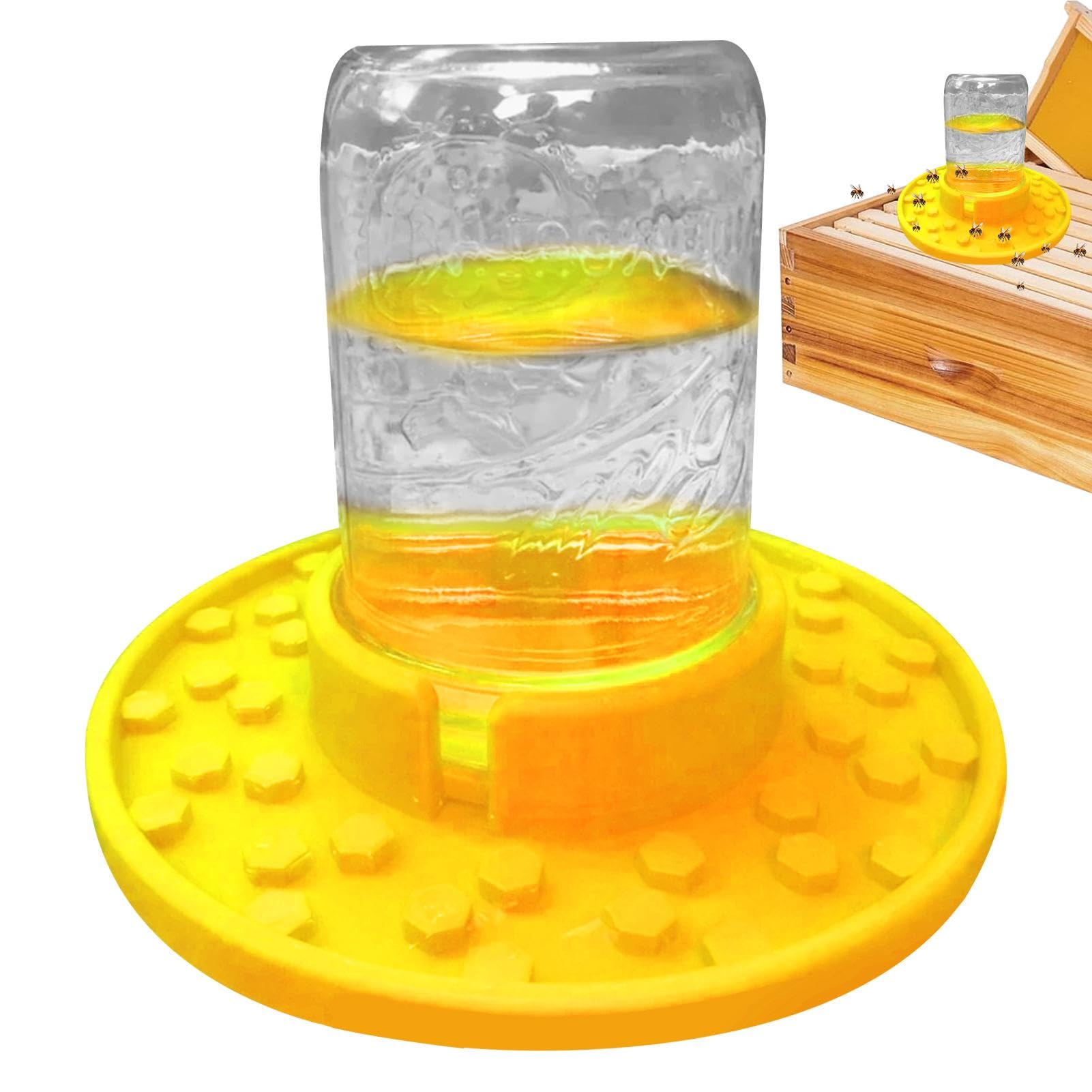 Abreuvoir à abeilles | Mangeoires pour ruches Mason Jar | Mangeoire d'entrée d'eau sucrée et abeille à miel, tasses à abeilles de jardin, mangeoire d'entrée efficace pour ruche, outil d'apiculteur