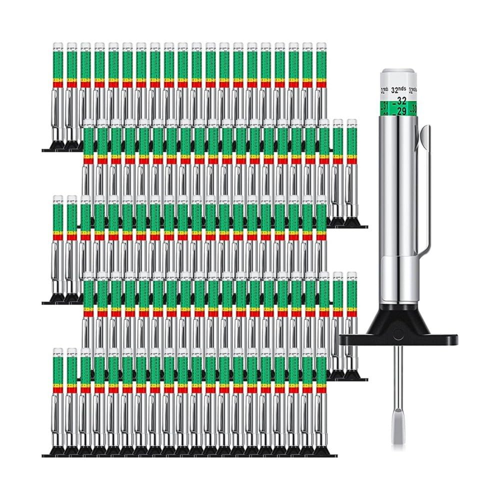 Jnchdghwa As Shown Tyre Tread Gauge Color Coded 50 Pieces Tire Depth Measurement Tool Accurate Green