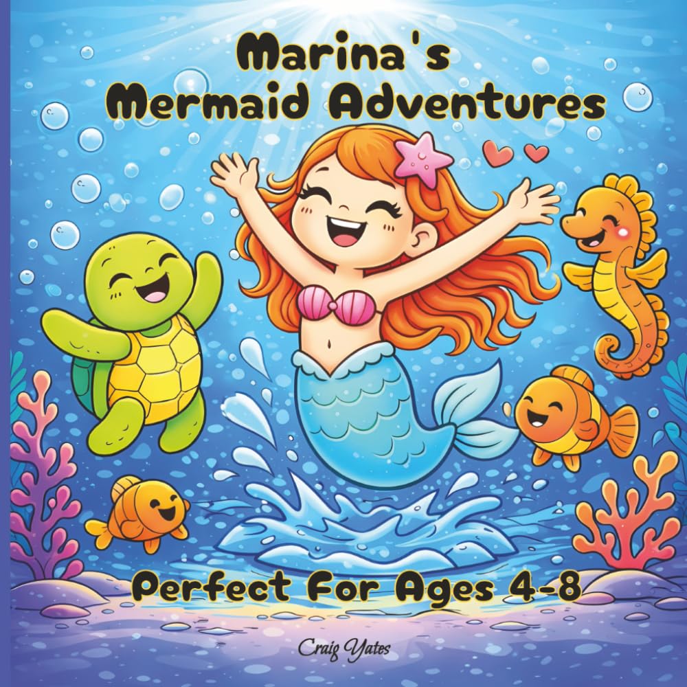 Marina’s Mermaid Adventures: A Bold and Easy Ocean Colouring Book for Ages 4–8