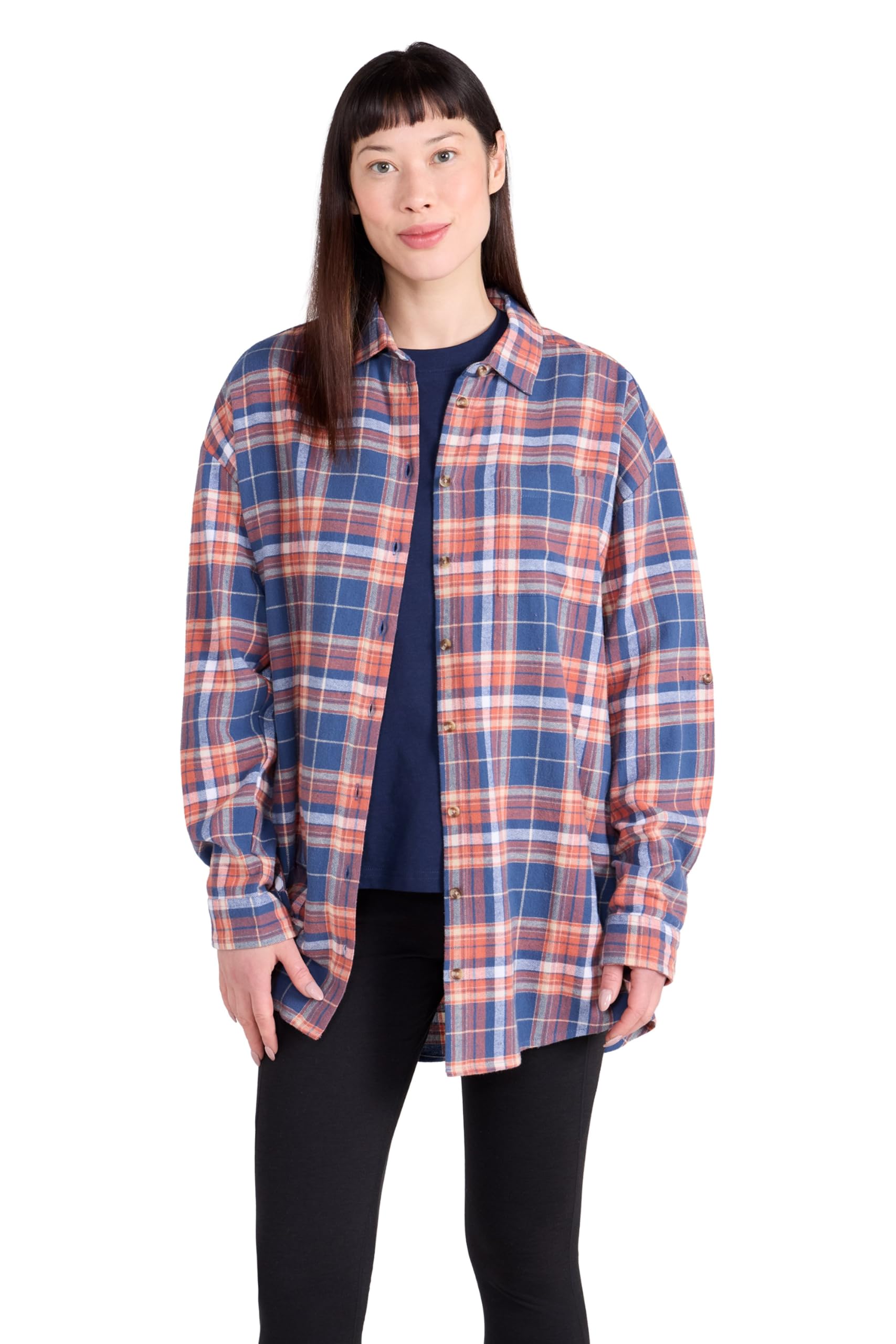 Mountain Warehouse Holiday Womens Cotton Shirt - Short Sleeve Ladies Top, Casual Shirt, Lightweight Ladies Shirt, Breathable Blouse - for Travelling, Walking Navy 14