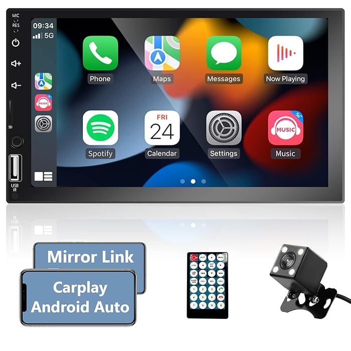 Buy Hodozzy Double Din Car Stereo Apple CarPlay Android Auto 7 Inch