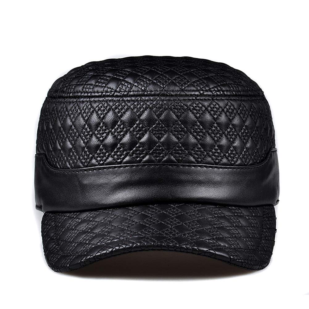 DongBao Cappellini Militari,Uomo Cappello da Baseball in Pelle Berretto con Visiera,Berretto da Baseball,Cappellino Autunno/Inverno
