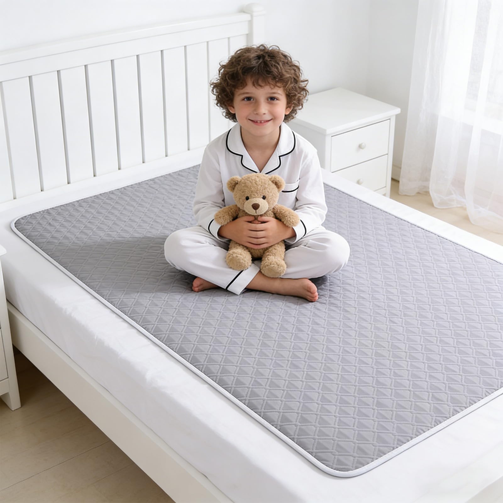 Alèse imperméable: 100 x 150 CM Lavable Alèses Réutilisable pour Incontinenc, Protection lit Incontinence, 4 Couches de Protection, Convient aux Bébé, Enfant, Adulte,Animaux