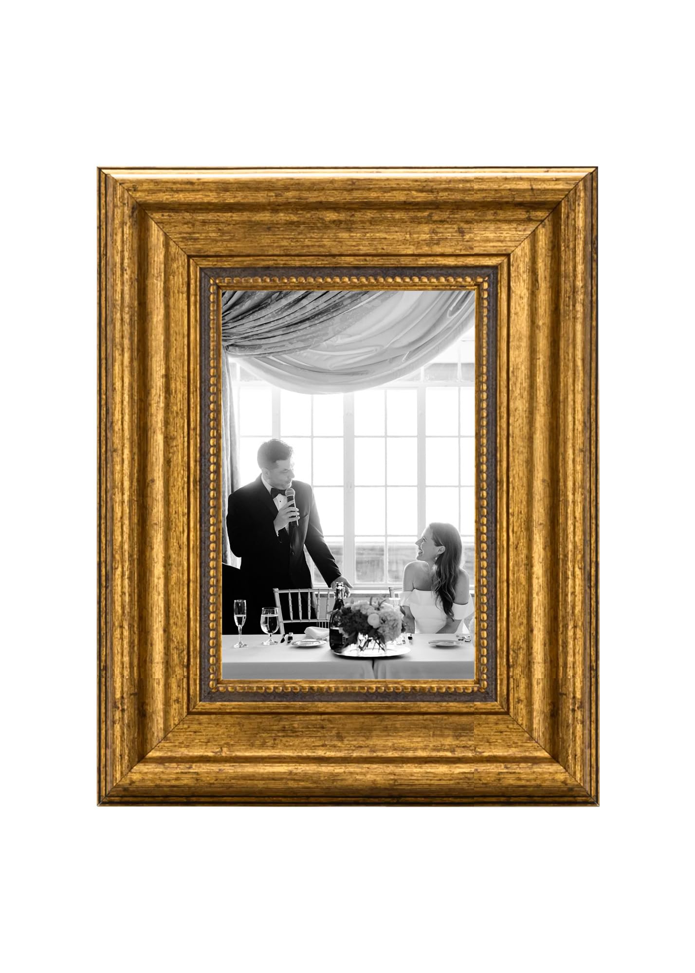 CABBEL Bilderrahmen 10x15 cm Gold – Barock Vintage Rahmen im Antik Look für Poster, Fotos & Urkunden – Mit bruchsicherem Acrylglas – Dekorativ & Elegant – Perfekt für Wohnzimmer, Büro oder Galerie
