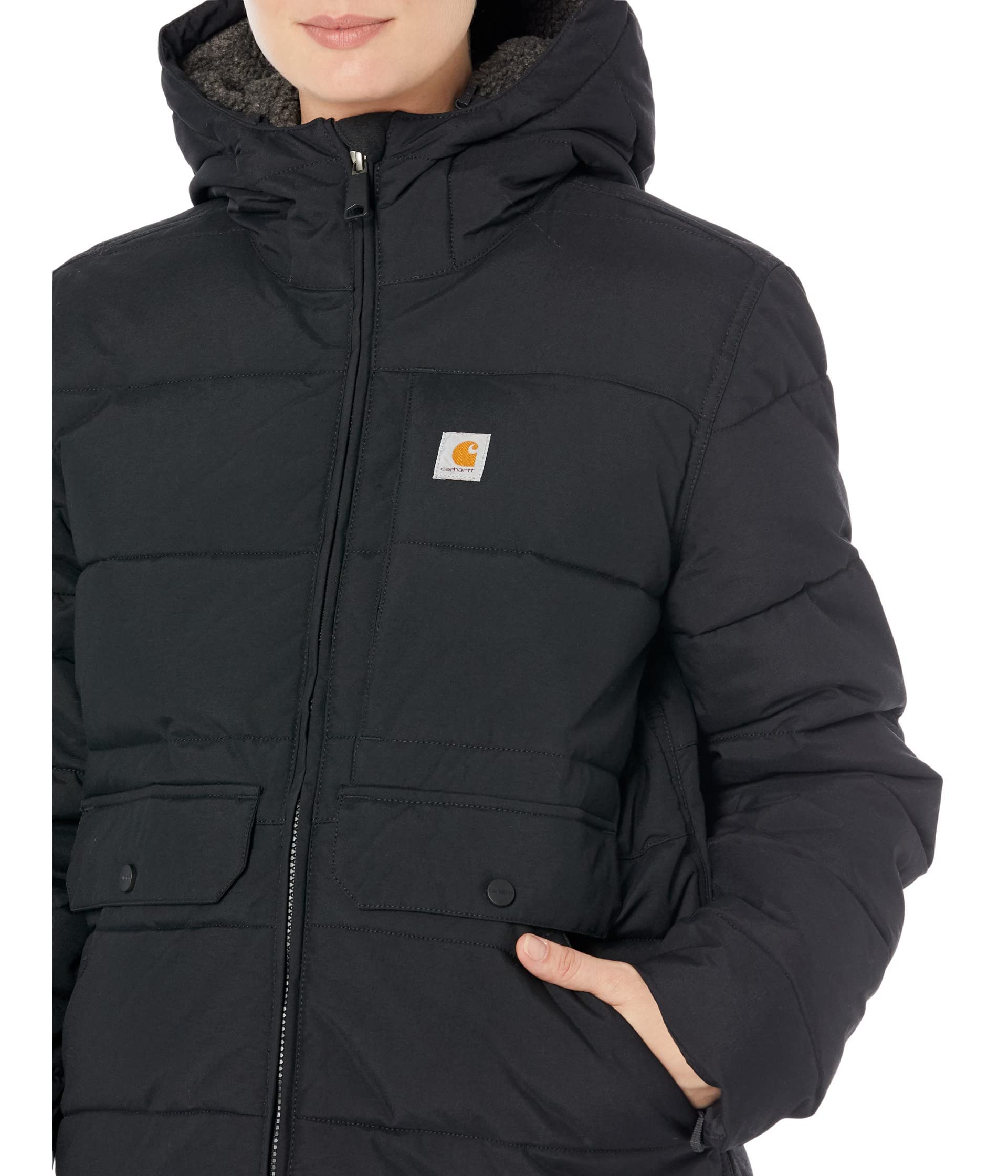 Carhartt Women's Relaxed Fit Midweight Utility Jacket, Black, Small